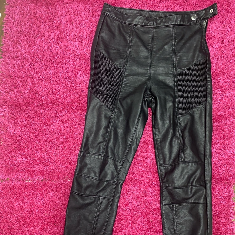 Free people leather moto pants